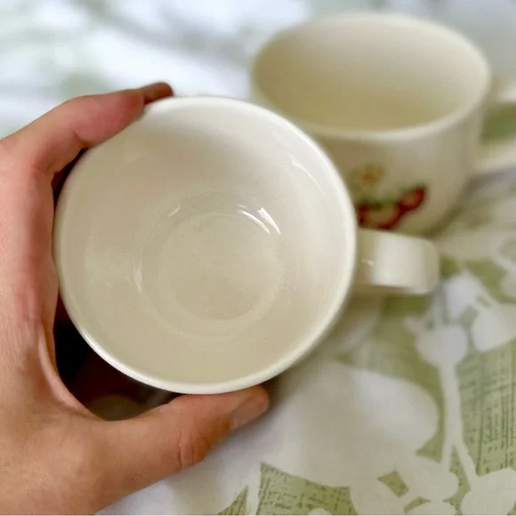 VTG Cottagecore Farmhouse Fruity Strawberry Cherry Charming Mugs Set of 2 - Picture 6 of 8